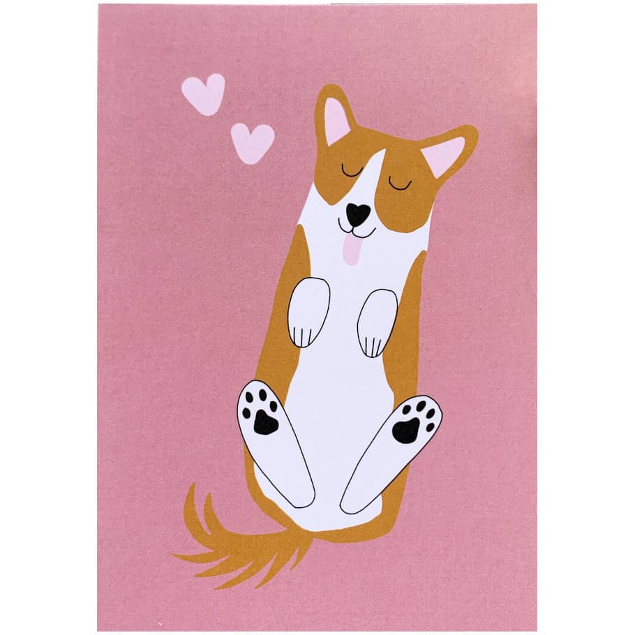 Corgi - postikortti - Helle Visuals