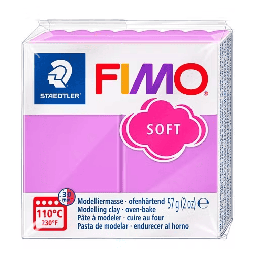 Vaaleanpunainen - Fimo Soft askartelumassa