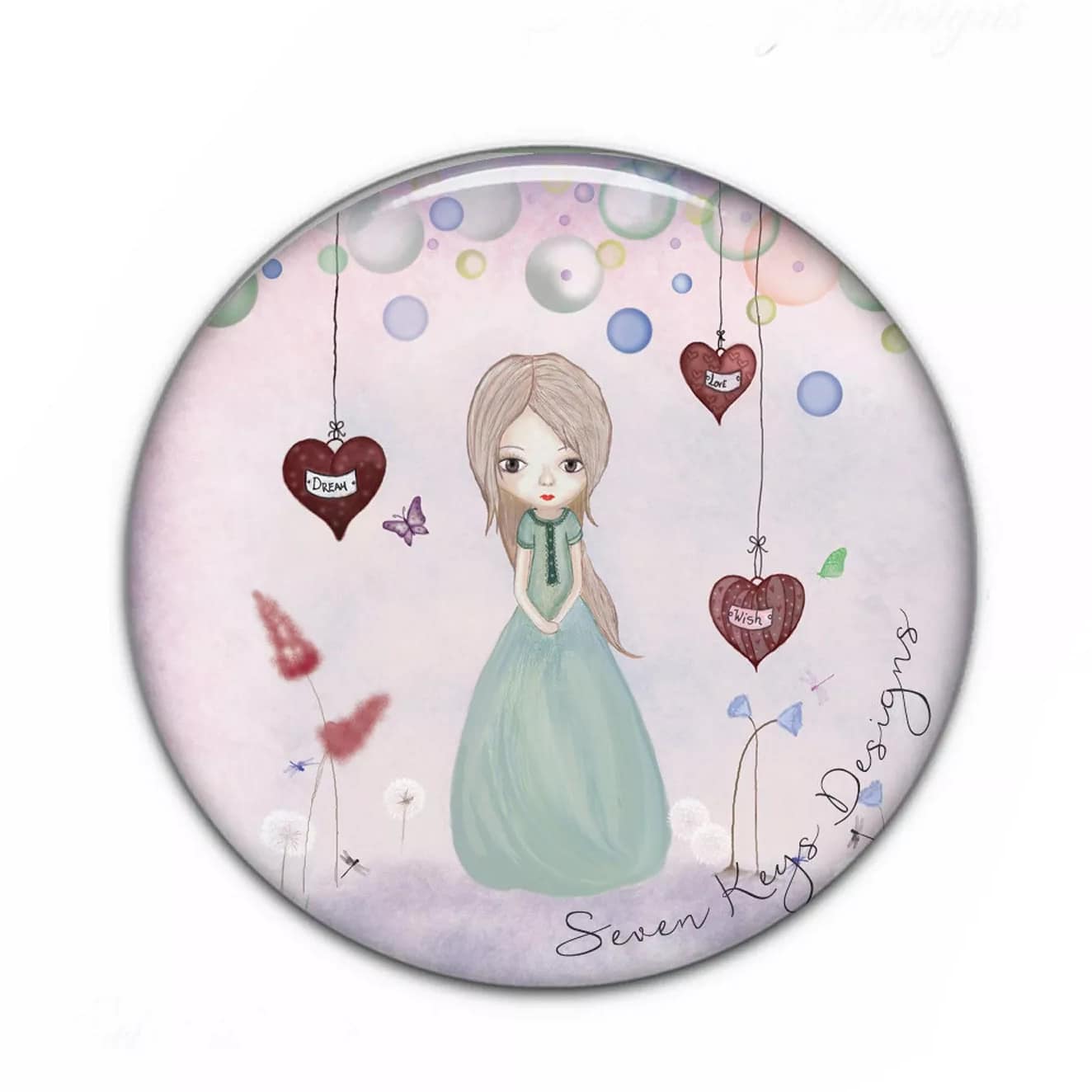 Rakkaushaaveet - taskupeili - Seven keys designs