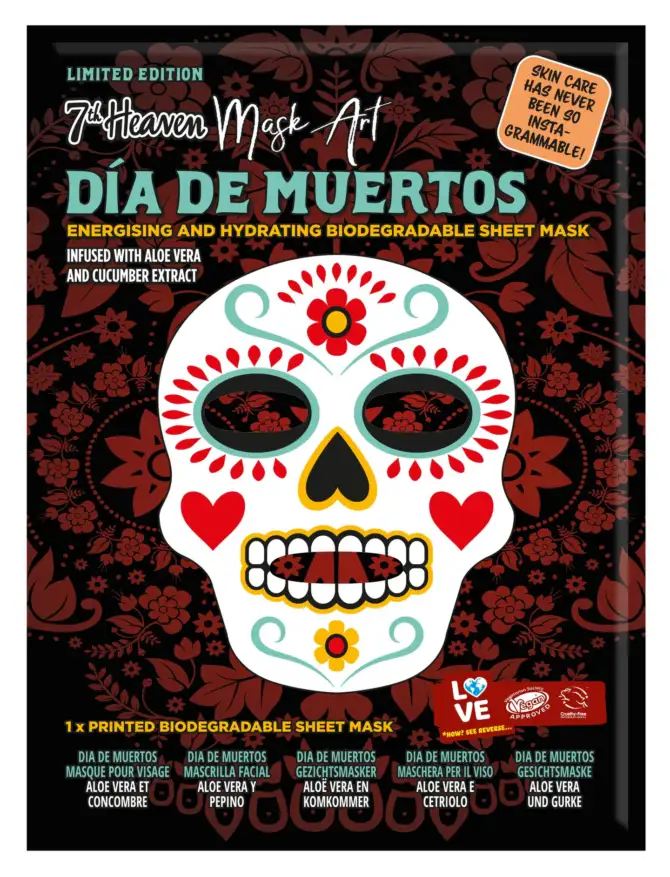 Dia De Muertos - kasvonaamio - aloe vera & kurkku - 7th Heaven