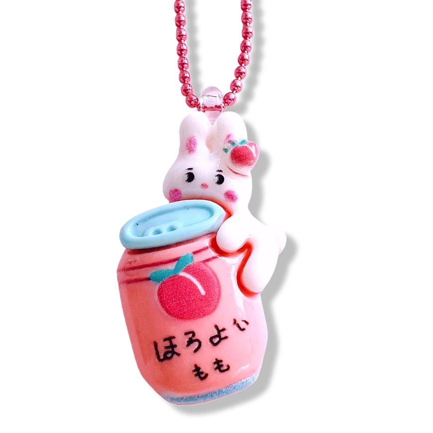 Kawaii-persikkamehupupu kaulakoru - Pop Cutie