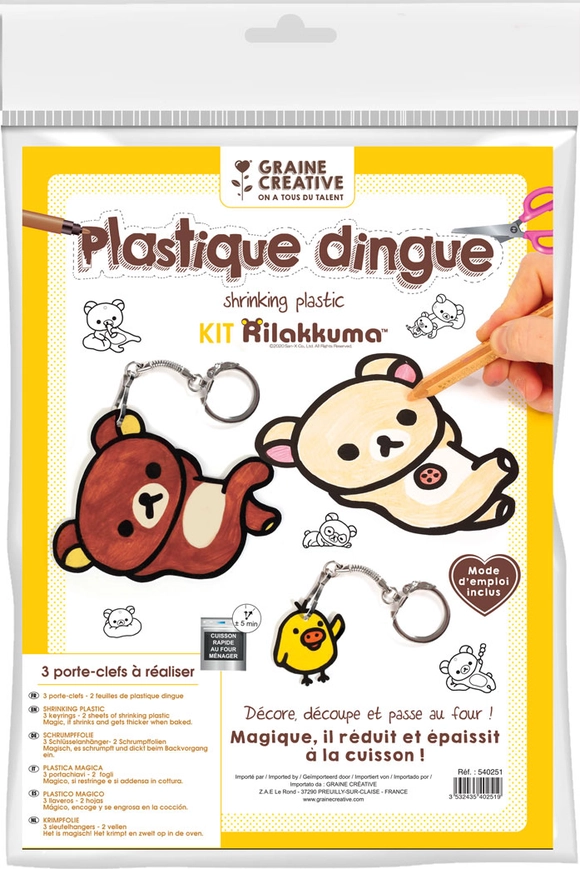 Rilakkuma - Nalle ja tipu- Kutistemuovit - Graine Créative