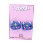 Sininen kissa pehmokorvikset - Kawaii Hair Candy - Image 2