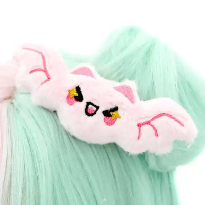 Vaaleanpunainen lepakko pehmohiuskoriste - Kawaii Hair Candy - Image 2