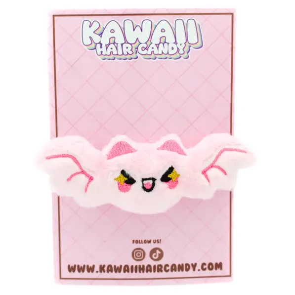 Vaaleanpunainen lepakko pehmohiuskoriste - Kawaii Hair Candy