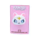 Valkoinen kissa pehmohiuskoriste - Kawaii Hair Candy - Image 3