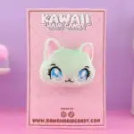 Minttu kissa pehmohiuskoriste - Kawaii Hair Candy - Image 2