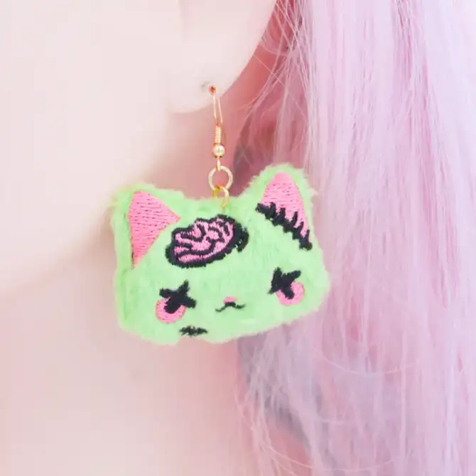 Zombikissa pehmokorvikset - Kawaii Hair Candy