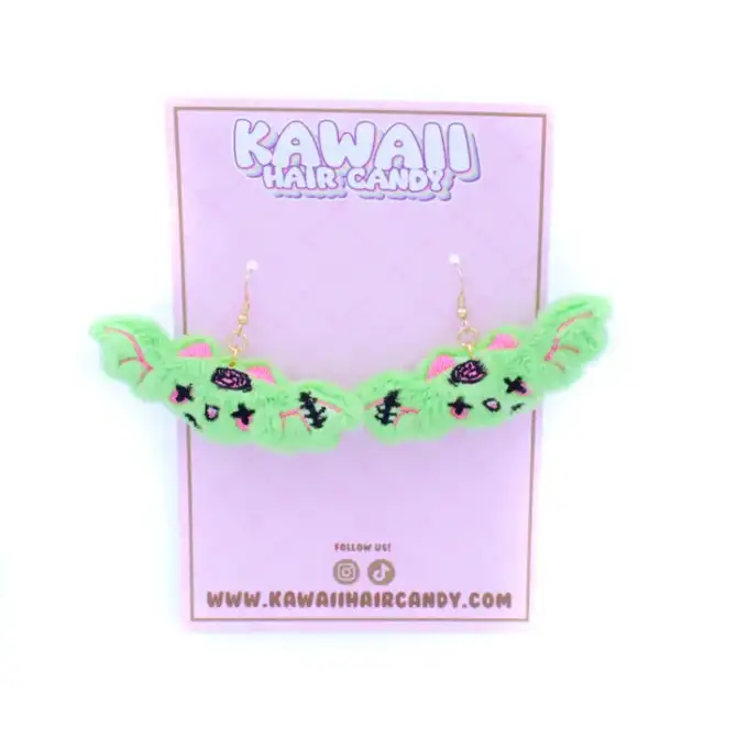 Zombilepakko pehmokorvikset - Kawaii Hair Candy - Image 2