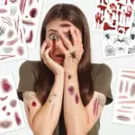Haavat ja hämähäkit - 6 arkkia, 100 lasten tatuointia - Papierdrachen