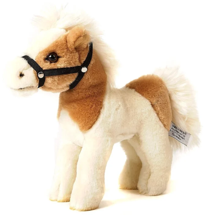 Ruskeavalkoinen hevospehmolelu - Uni Toys